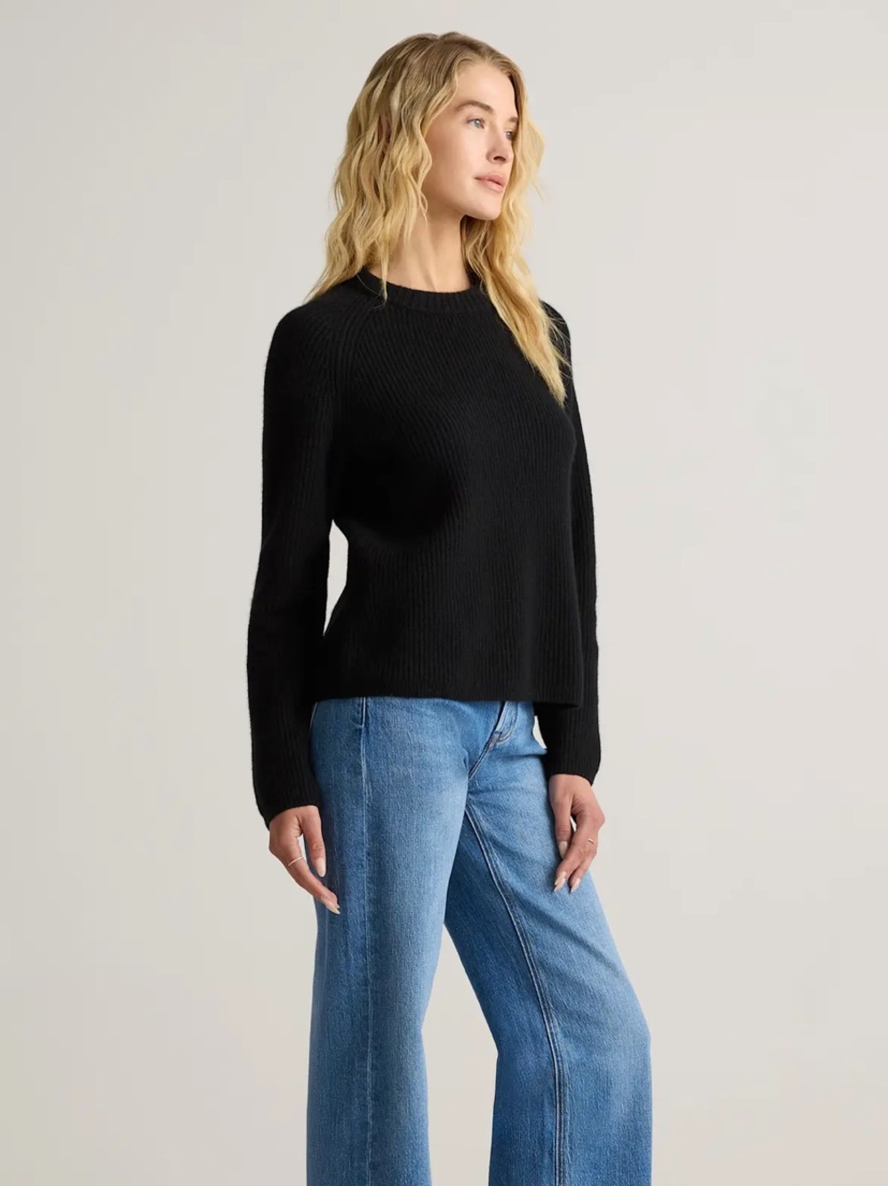 Quince Black Crewneck Sweater - Picture 4 of 10